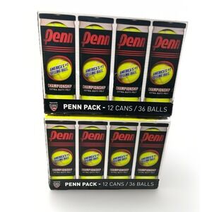 Lot Of 2 Penn Championship Extra Duty High Altitude Tennis 24 Cans 72 Balls NEW